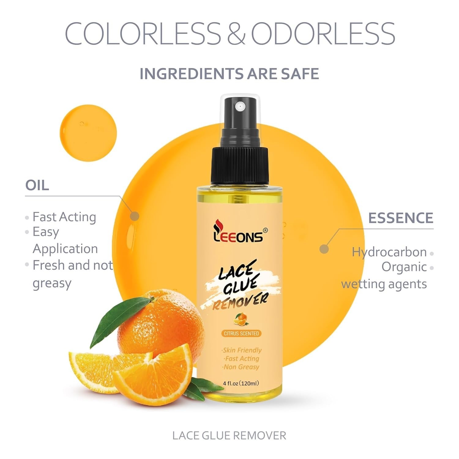 120ML Gentle Citrus Tape-In Extension Remover Spray for Quick Bond Release