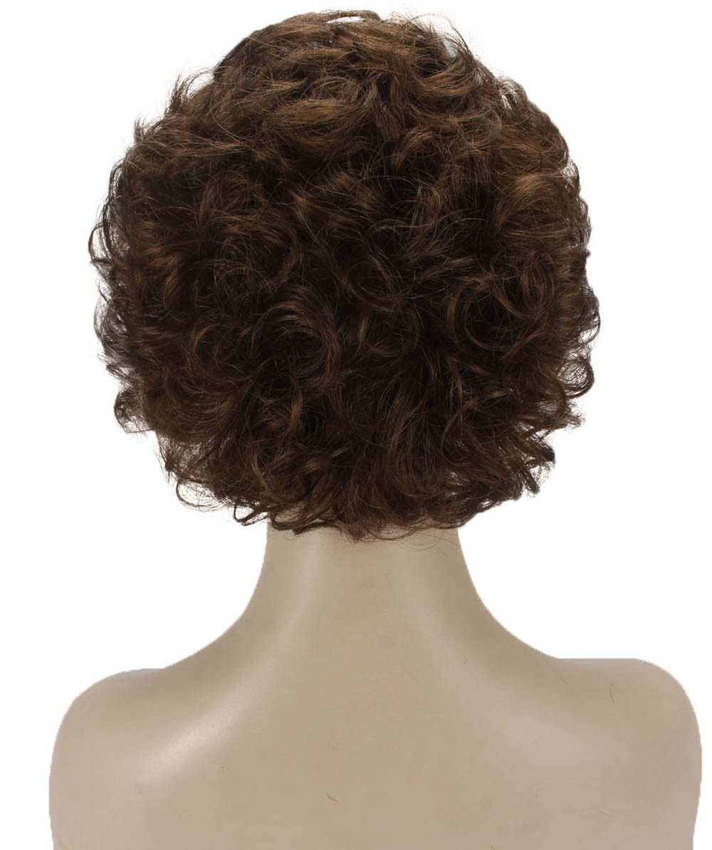Monroe – Curly Kanekalon Synthetic Fiber Full Wig, 4 – 4.5 in, Light Brown