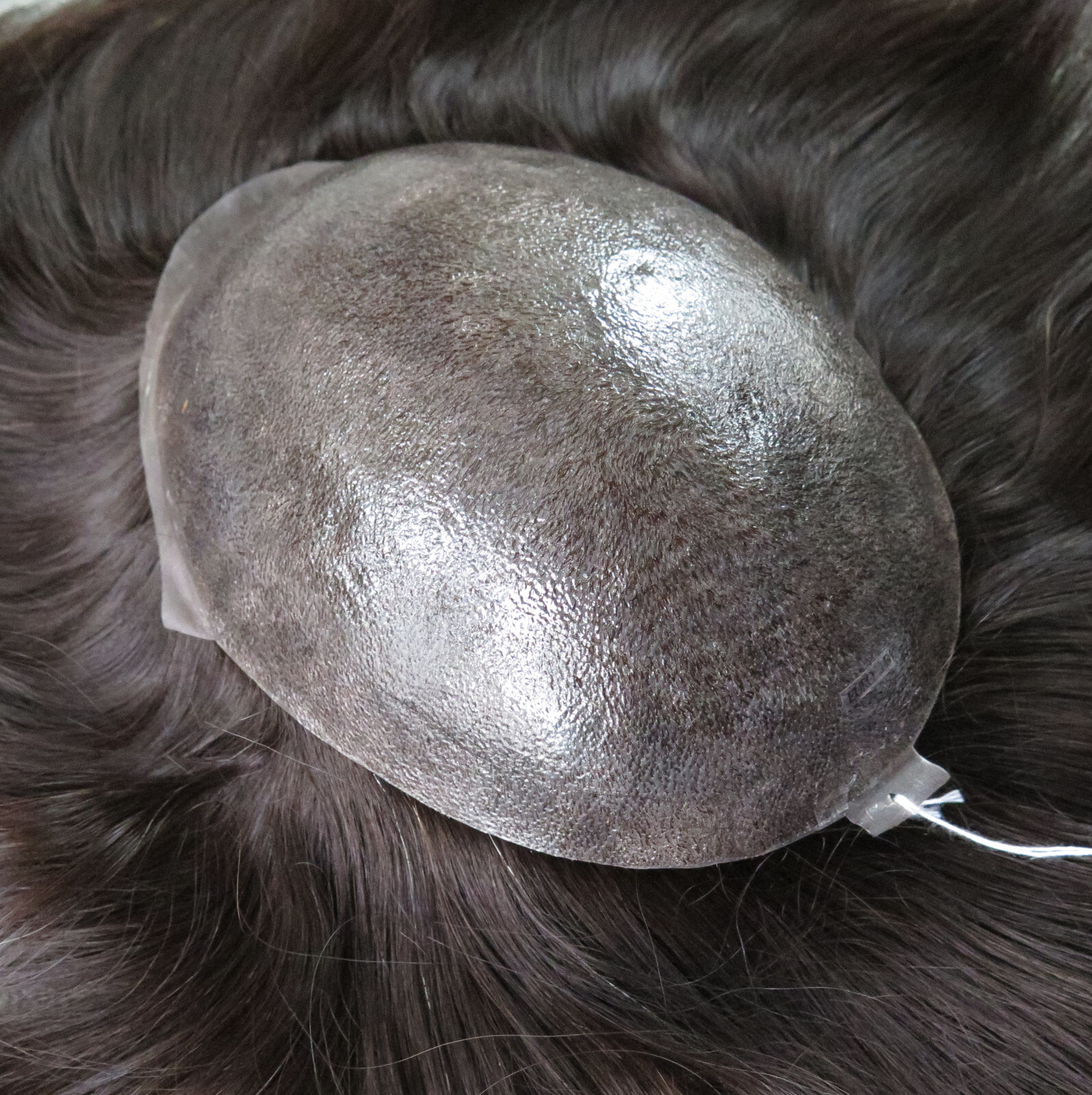 Mens Toupee Injected Skin European Human Hair Replacement System Hairpieces EJNC