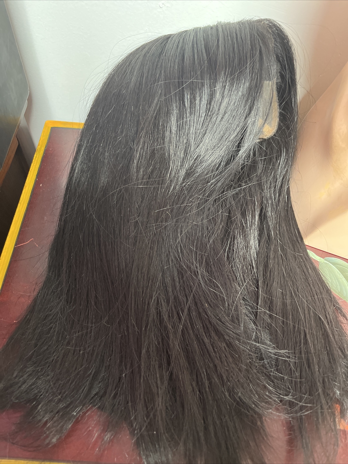 Authentic Bellami Jet Black Human Hair Lace Front Hand Tied Wig Long
