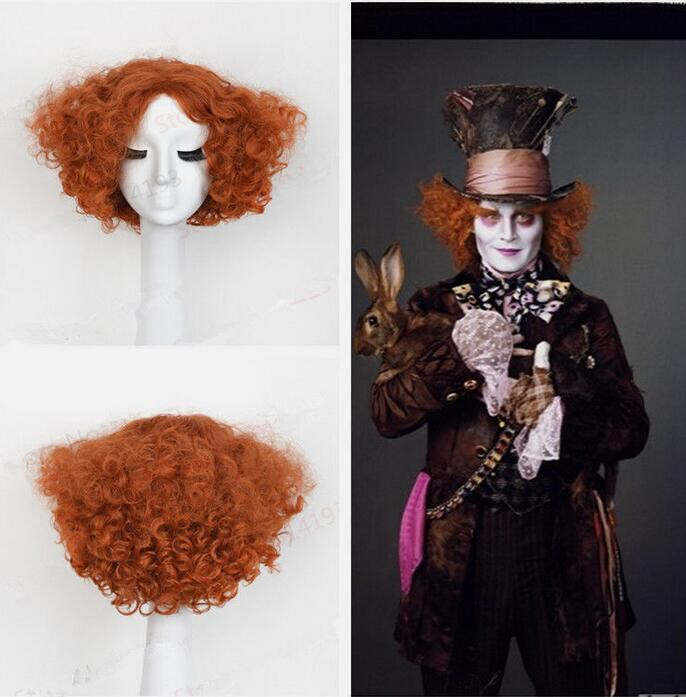 Adult Alice Electric Mad Hatter Halloween Wig Heat Resistat Synthetic Hair Wig
