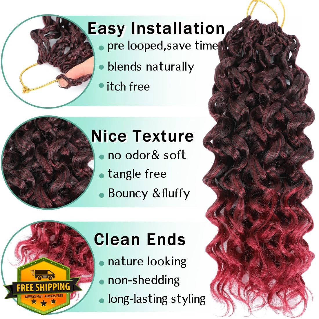 Agstgla 10″ 8pk Crochet Hair TBUG#