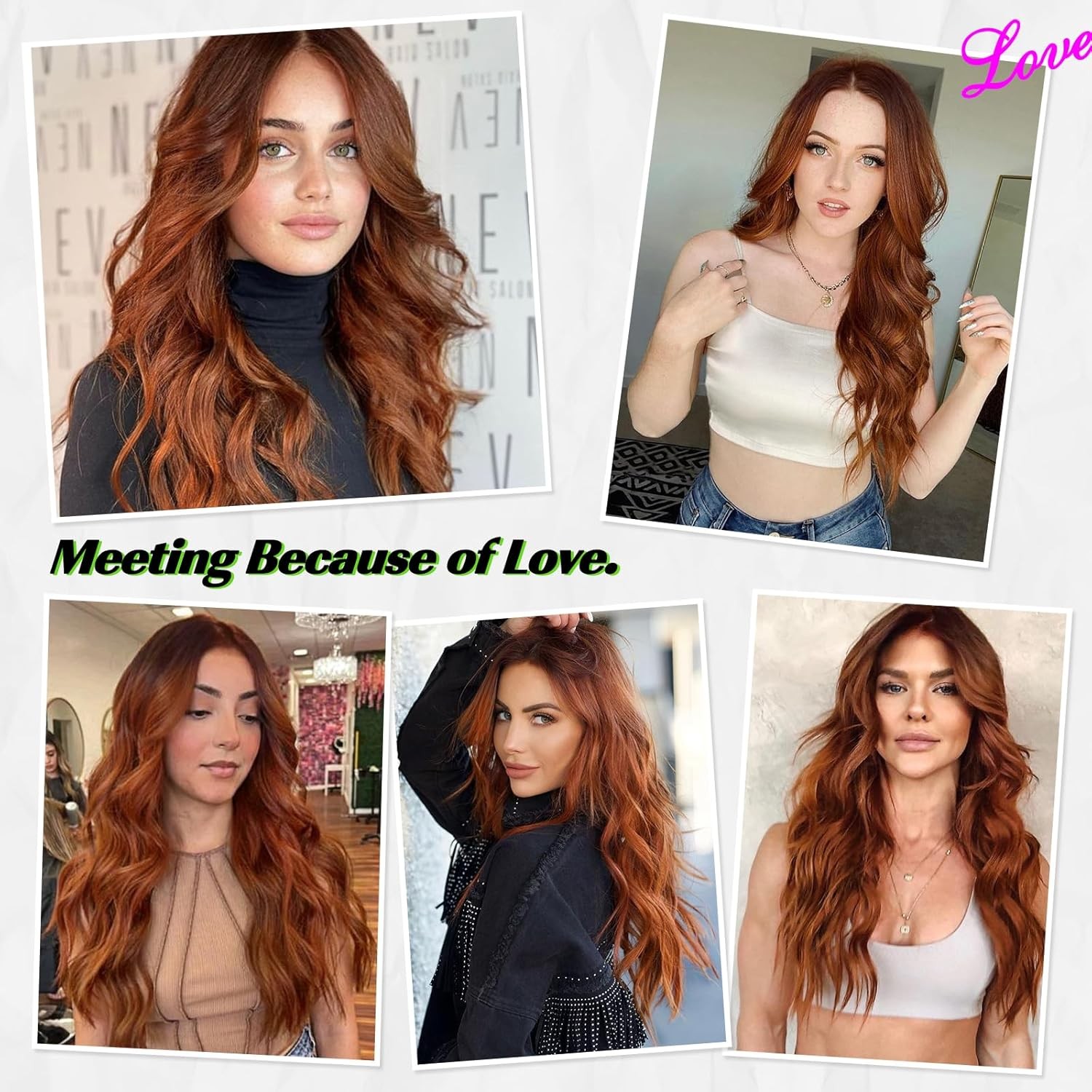 starluck Long Ombre Auburn Wavy Wig for Women 26 Inch Middle 26 Inch,