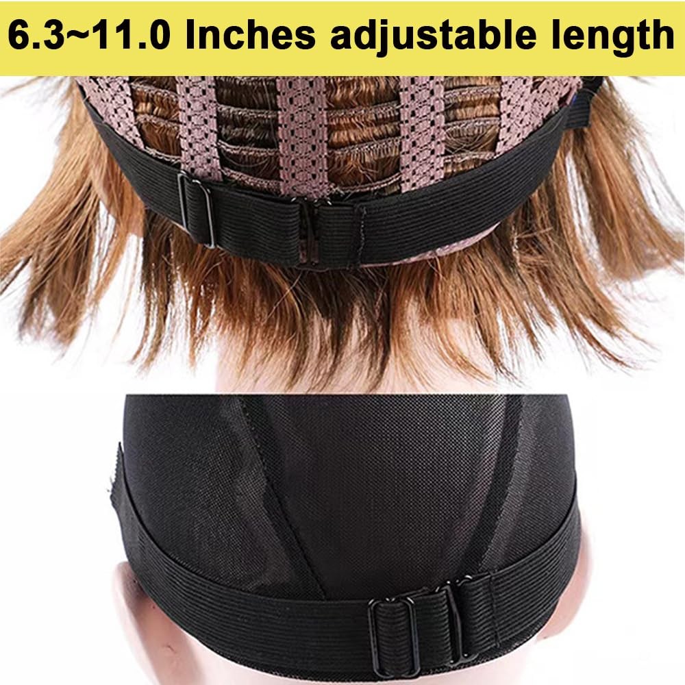 2 PCS Adjustable Elastic Band for Wigs Removable 3 Count (Pack of 1), Black