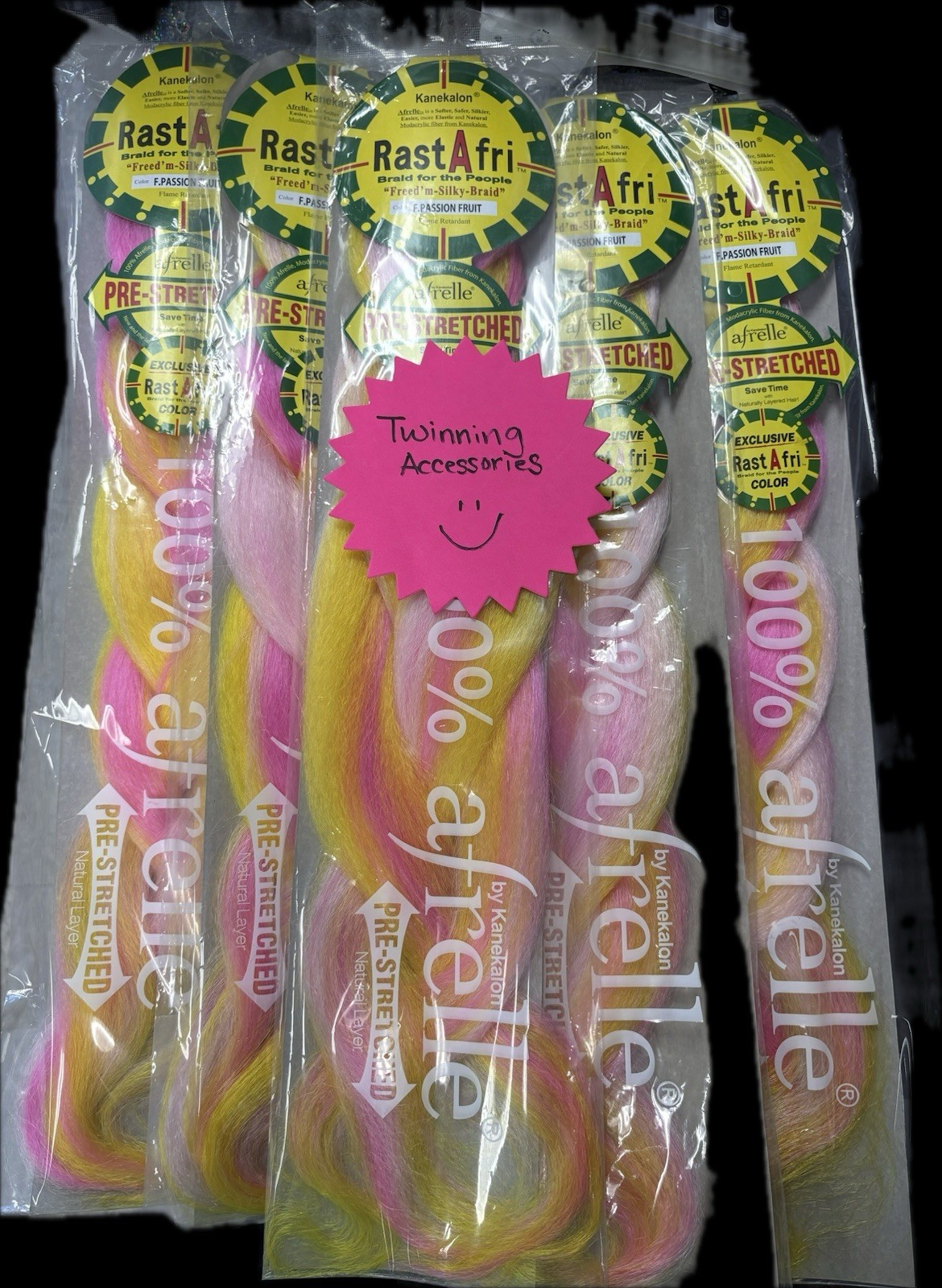 5 Packs RastAfri “Freed’m-Silky-Braid” 100% Afrelle Pre-Stretched by Kanekalon