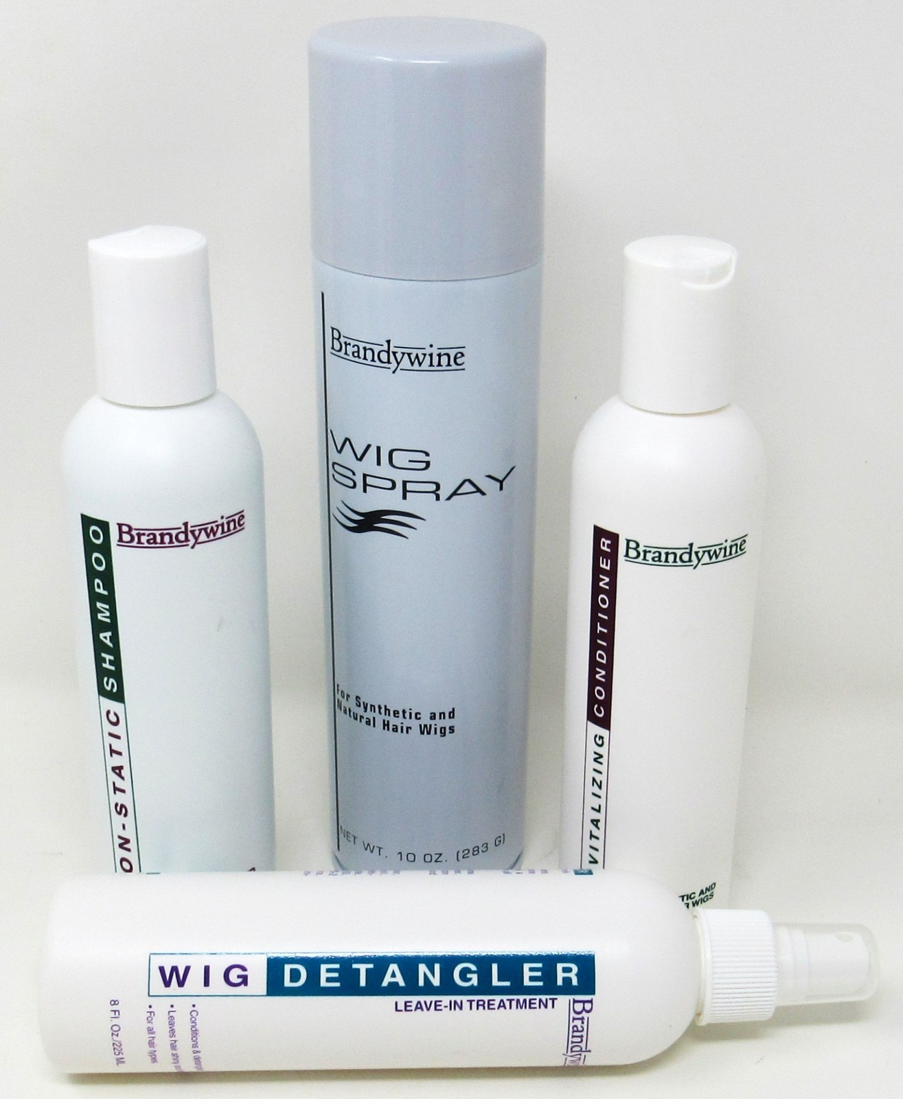 Brandywine Wig Hair Care Product Lot of 4 Spray Detangler Shampoo Conditioner FS