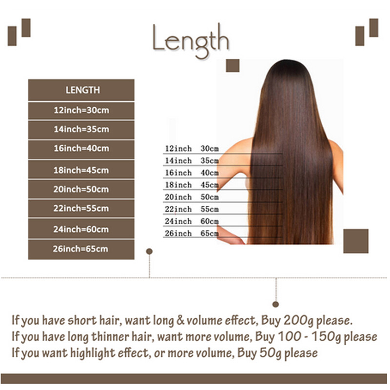 Nail U Tip Extensions 100% Remy Human Hair Keratin Glue Fusion Bonds Highlight