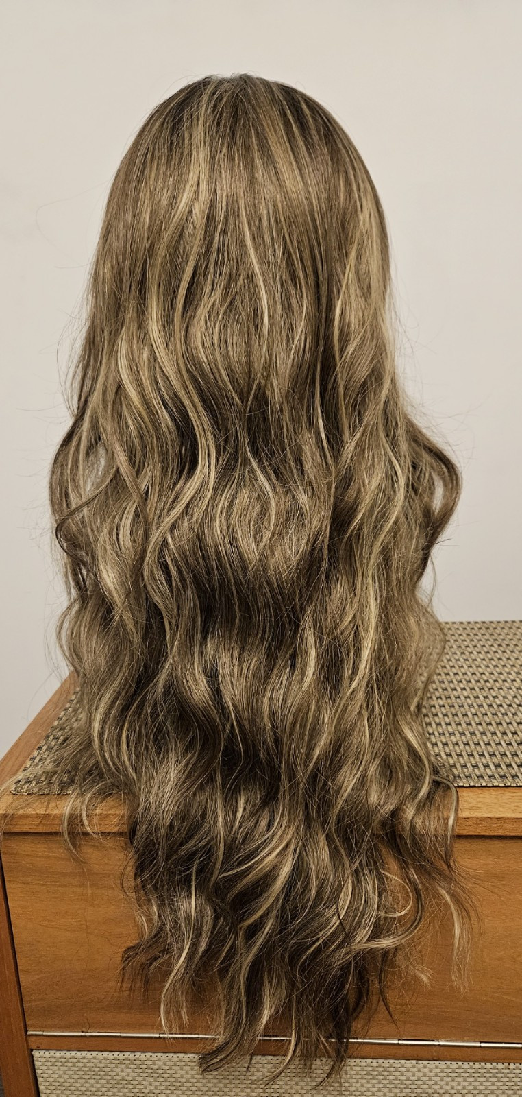 NEW LONG LACE FRONT MIXED BROWN WAVY HAIR WIG HIGHLIGHTS
