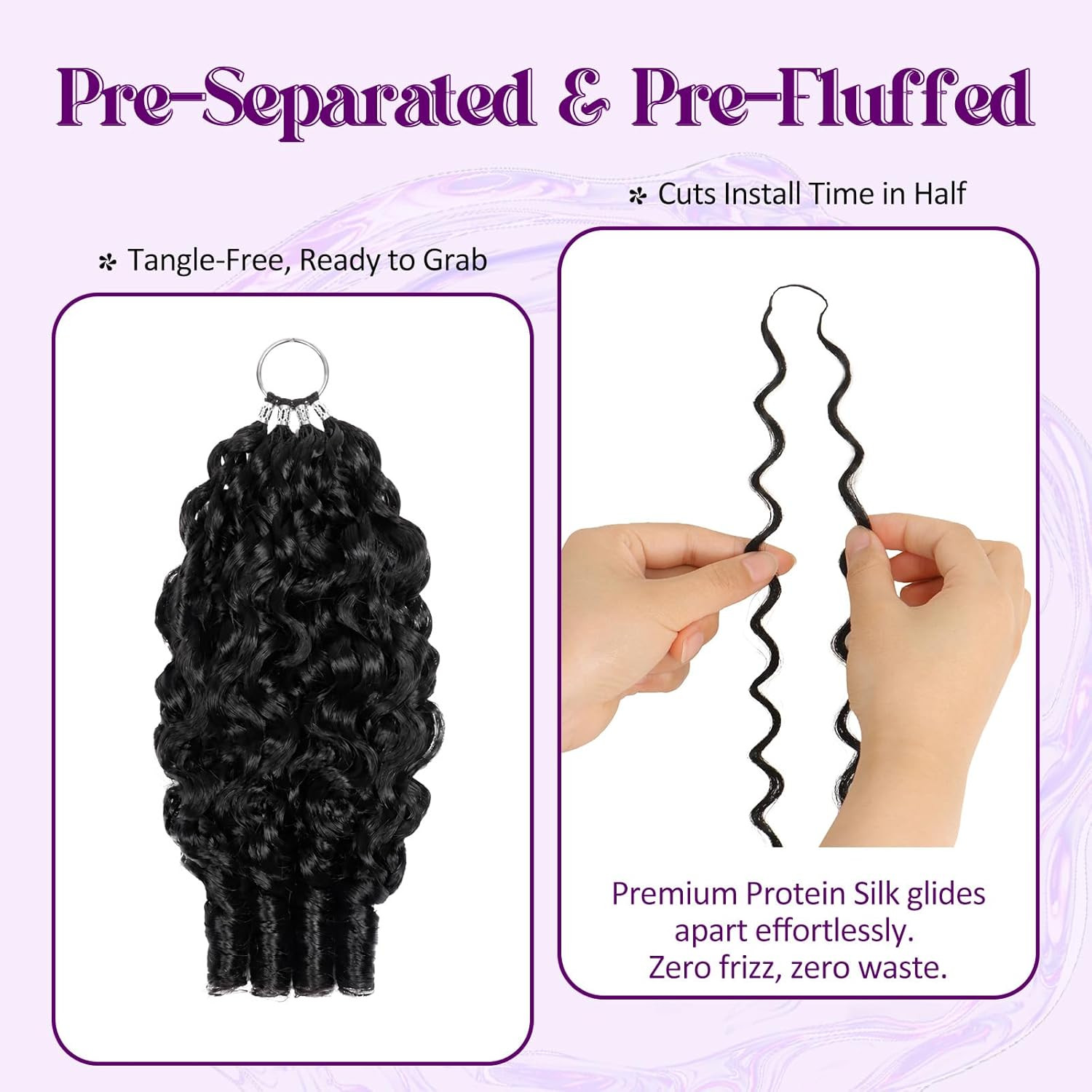Miracle Knots Feather Crochet Hair Extensions for Black Women, 18 Inch 5 Packs 3
