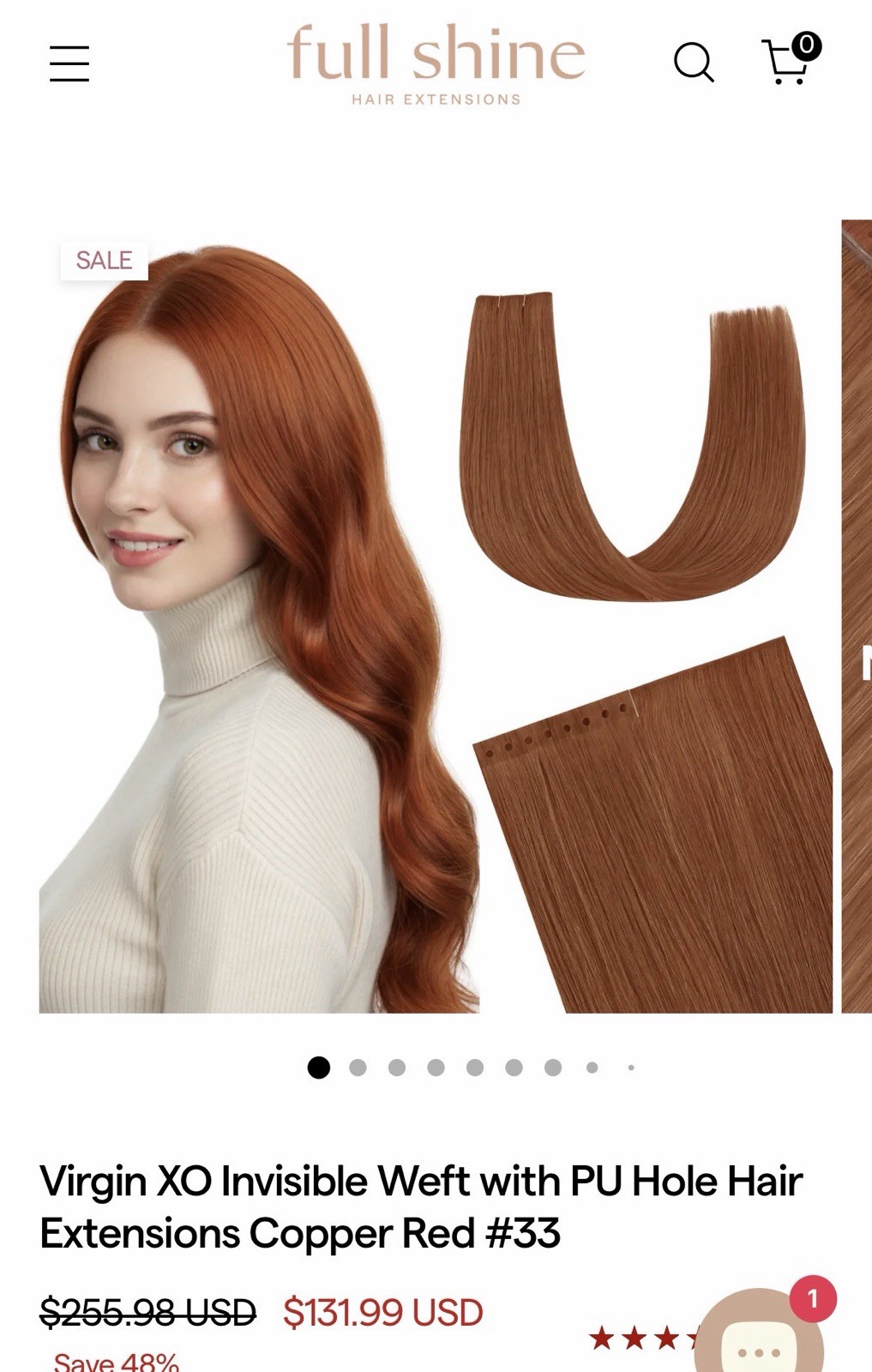 Full Shine Hair Extensions 16 Inch Human Hair