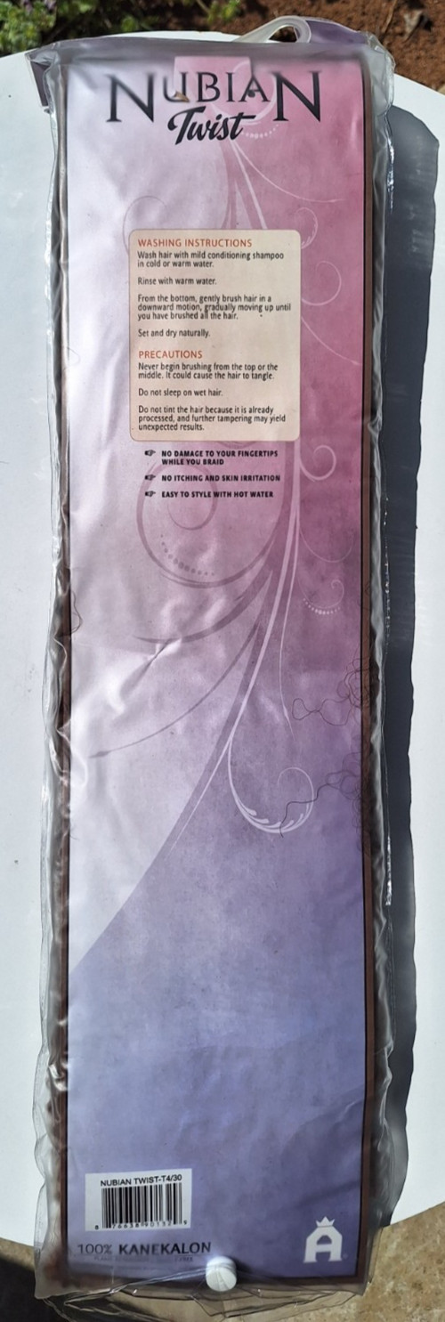 100% Kanekalon Nubian Twist Natural Kinky Bulk, Color T4/30
