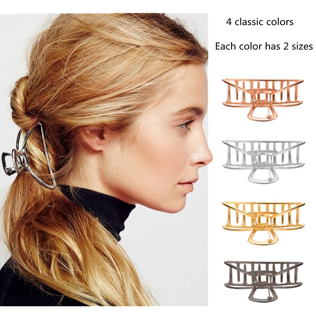 8 Pieces Metal Hair Claw Clips Set, Includes 3 8 Piece Assortment, Triangle