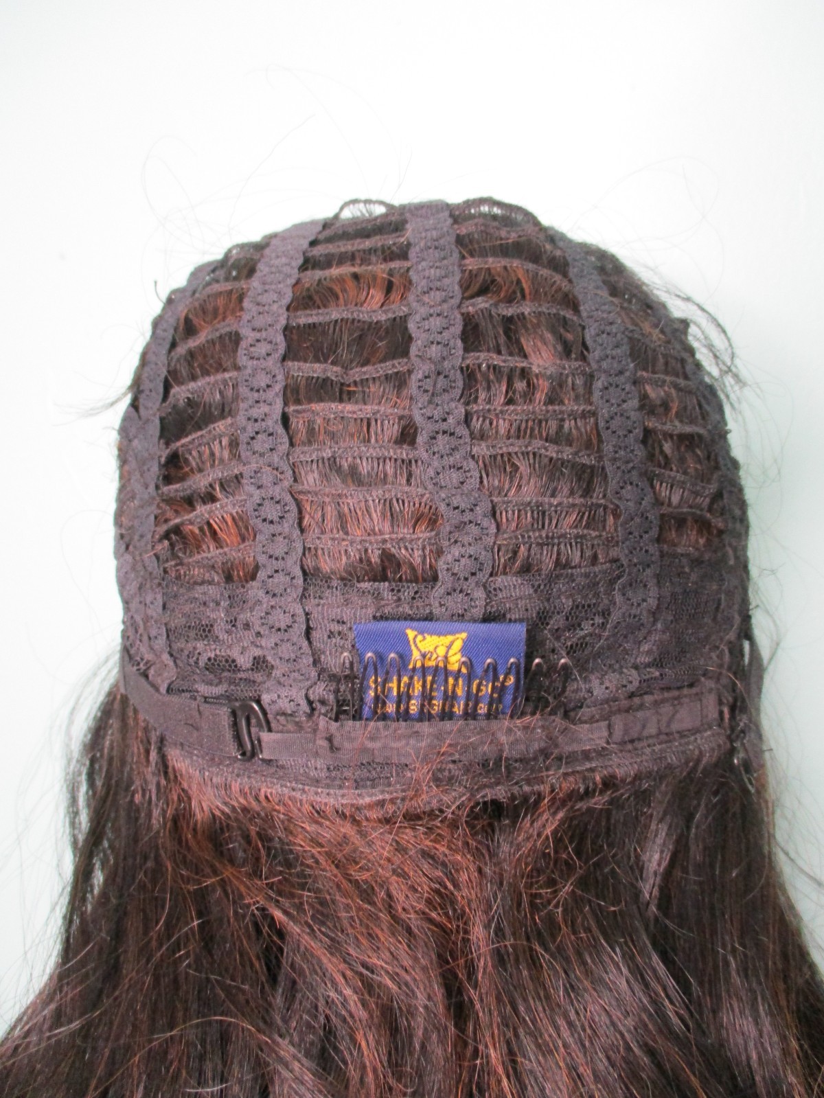 20″ black and brown mix SHAG style SWISS LACE FRONT WIG by SHAKE N GO