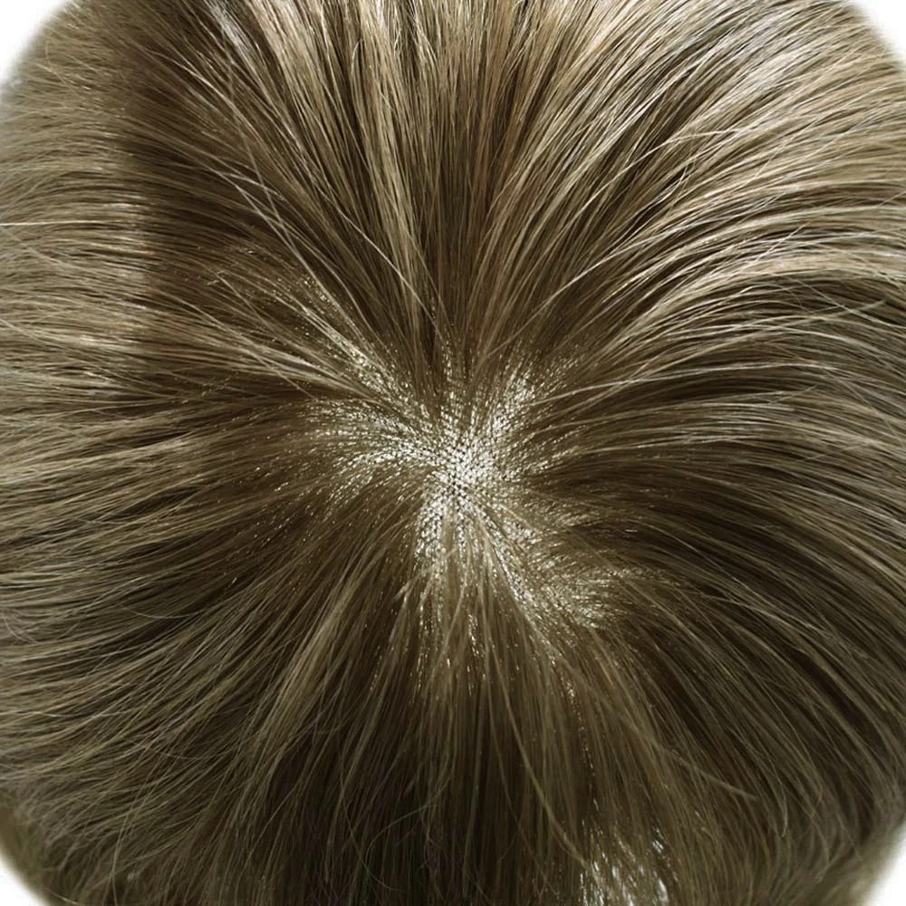 French Lace Front Mens Toupee Hairpiece Human Hair Replacement System Natural