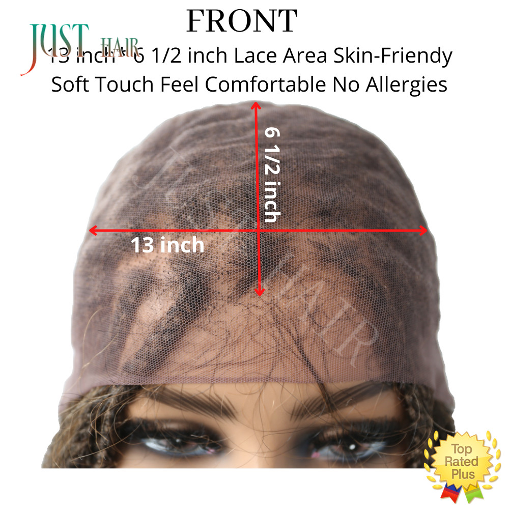 Box Braided Swiss Lace Front Wigs Cornrow Kanekalon Fiber Micro Twist Baby Hair