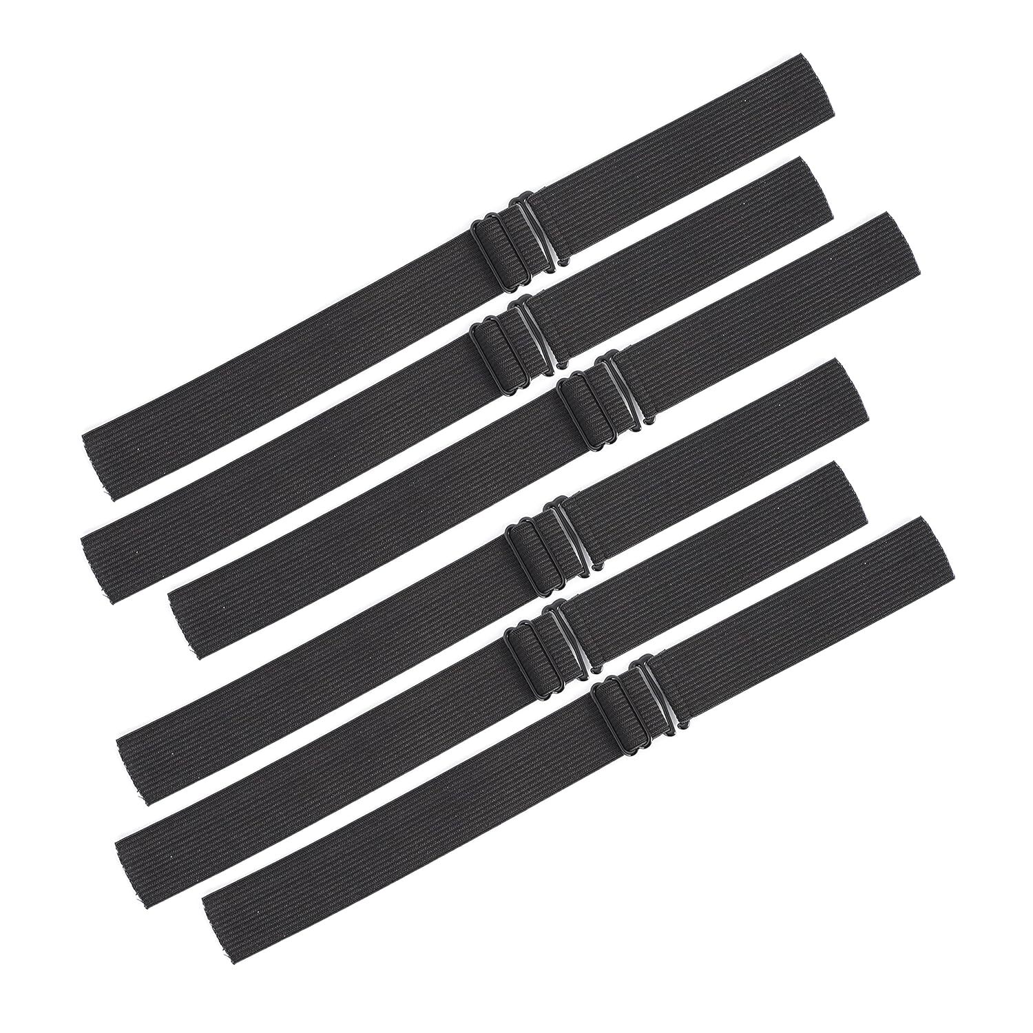 6 PCS Black Adjustable Elastic Band For Wigs，Adjustable Straps Wigs