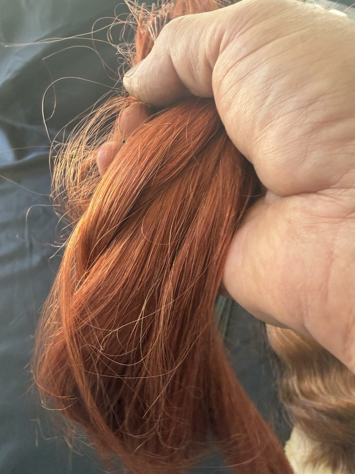Human Hair 250gm 12” Red Orange