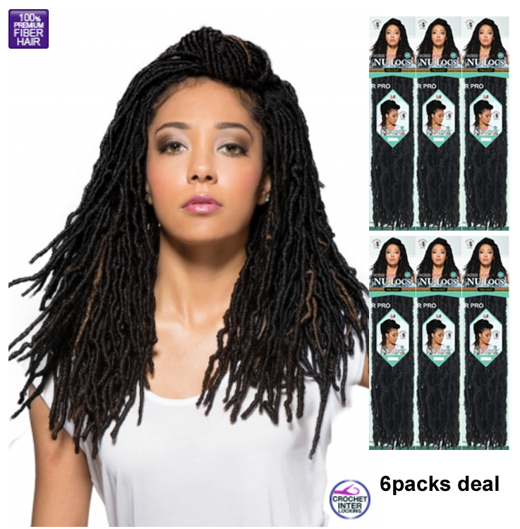 6PACK DEAL – NU LOCS 18″ – [authentic] BOBBI BOSS HAND MADE PRE LOOP CROCHET