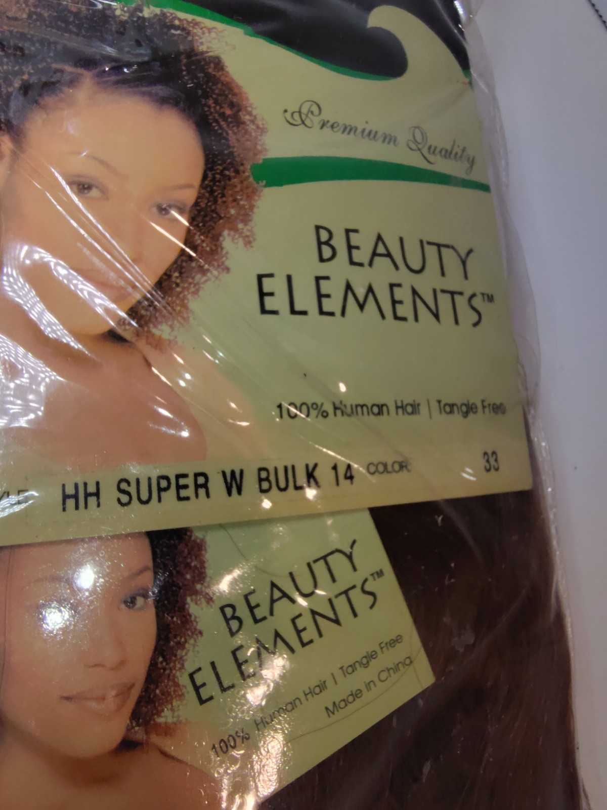 Bijoux 100% Human Hair Tangle Free HH Super W Bulk 14 Color 33 New