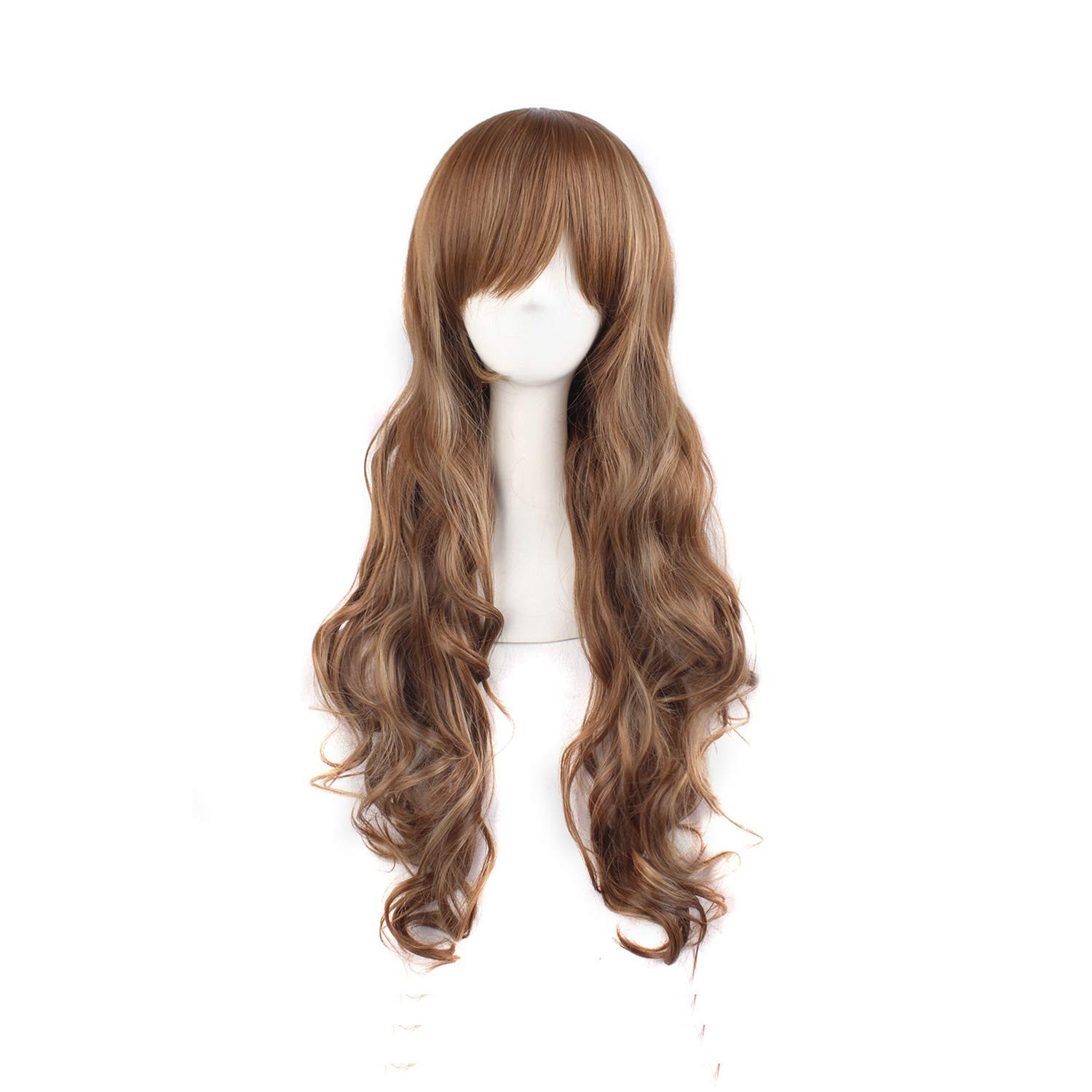 MapofBeauty Multi-color Lolita Long Curly Clip on Ponytails Cosplay Wig