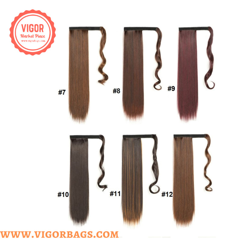 Long Straight Ponytail Hair Synthetic Extensions & Long Curly Wavy Hair 16 Clip
