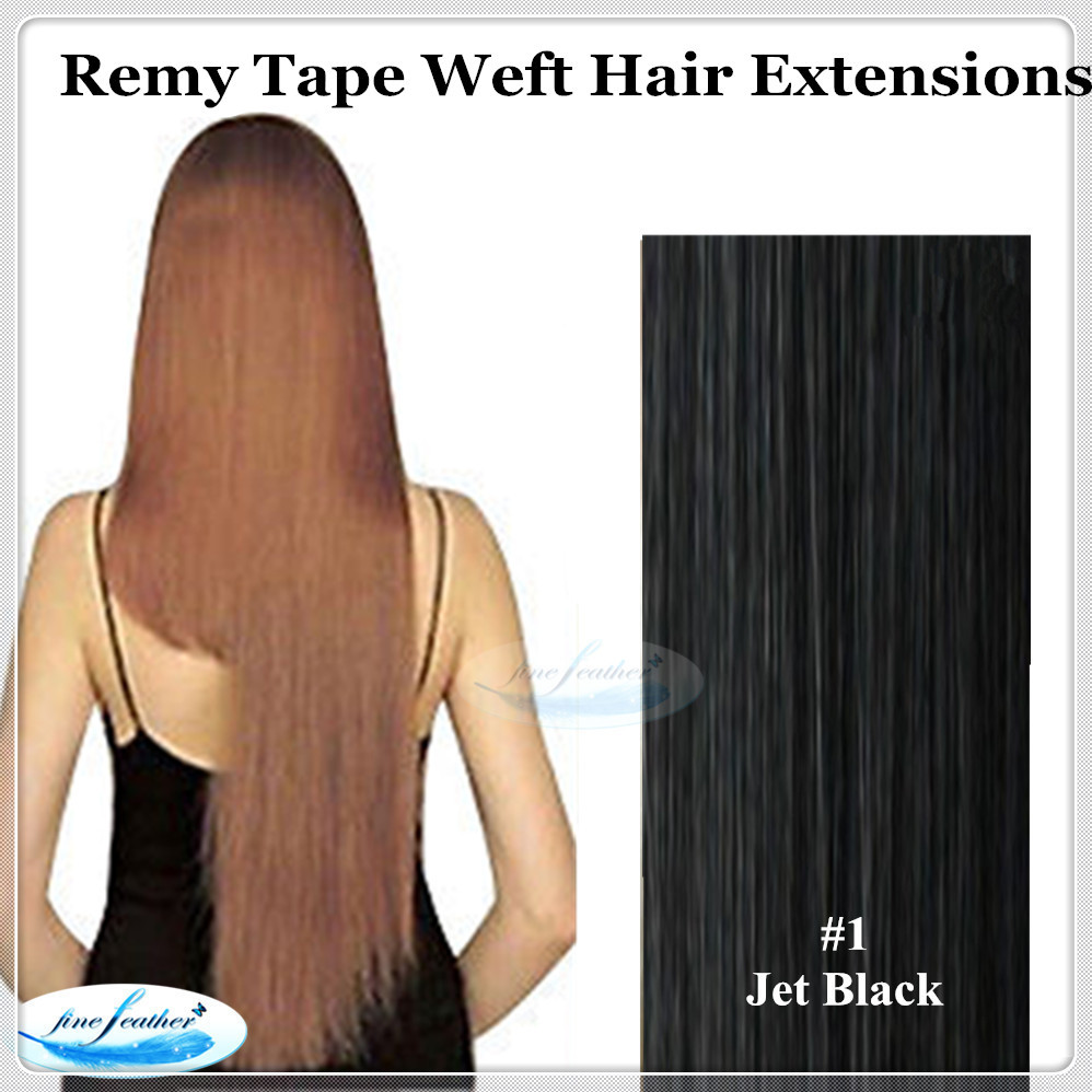 22″ Indian 100% Remy Human Tape in 6A Hair Extensions Black/Brown/Blonde 20pcs