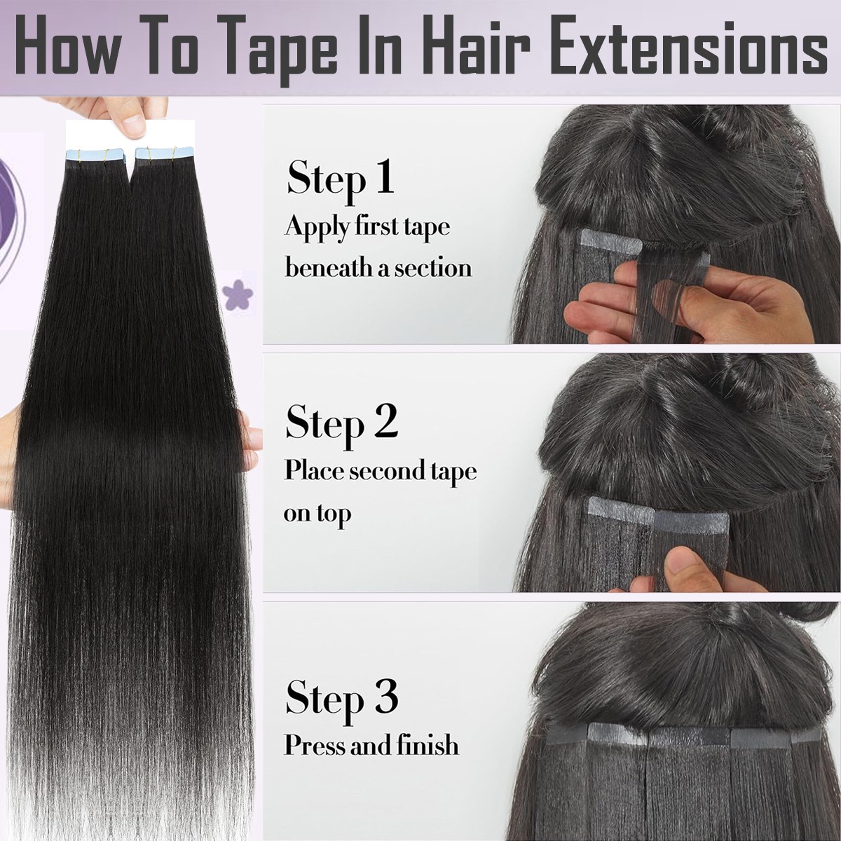 Seamless Tape in Skin Weft 100% Remy Human Hair Extensions Highlight Thick 60PCS
