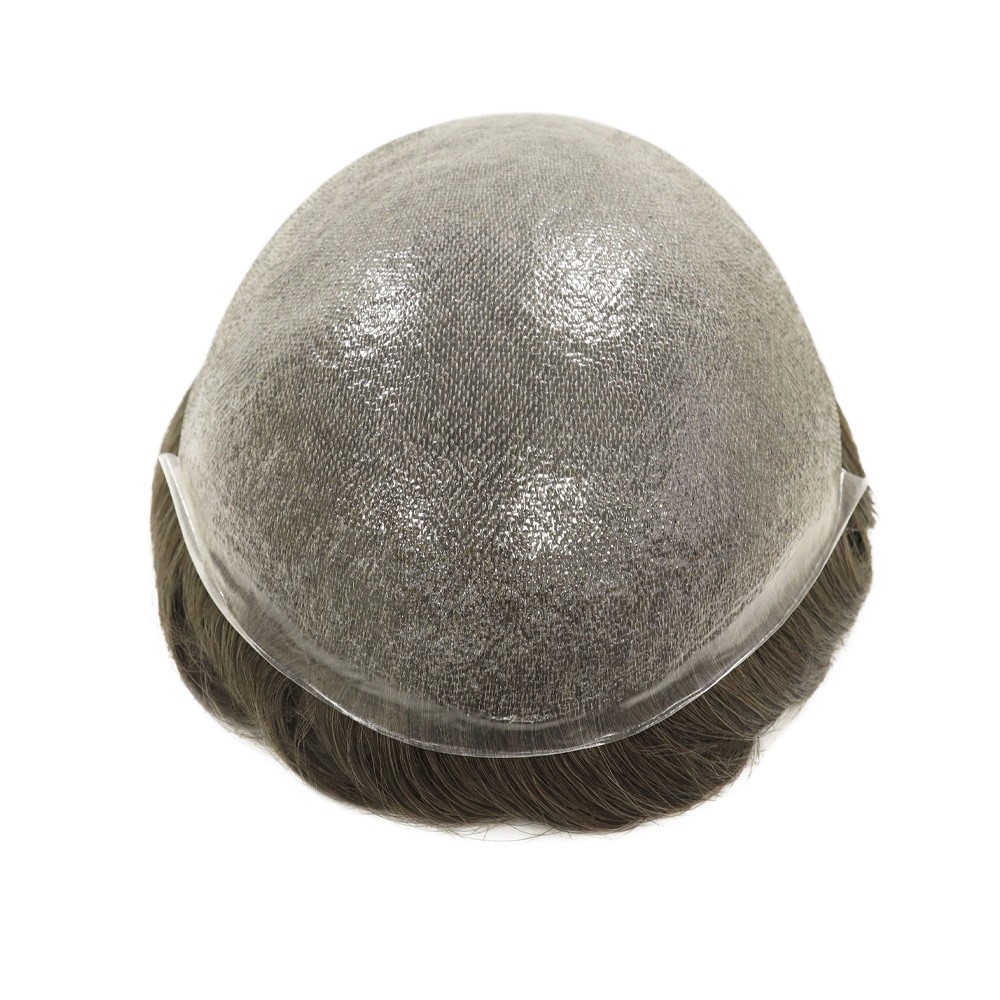 Micro Ultra Thin Skin Super Mens Toupee Human Hair System 0.02mm Hairpieces OSNG