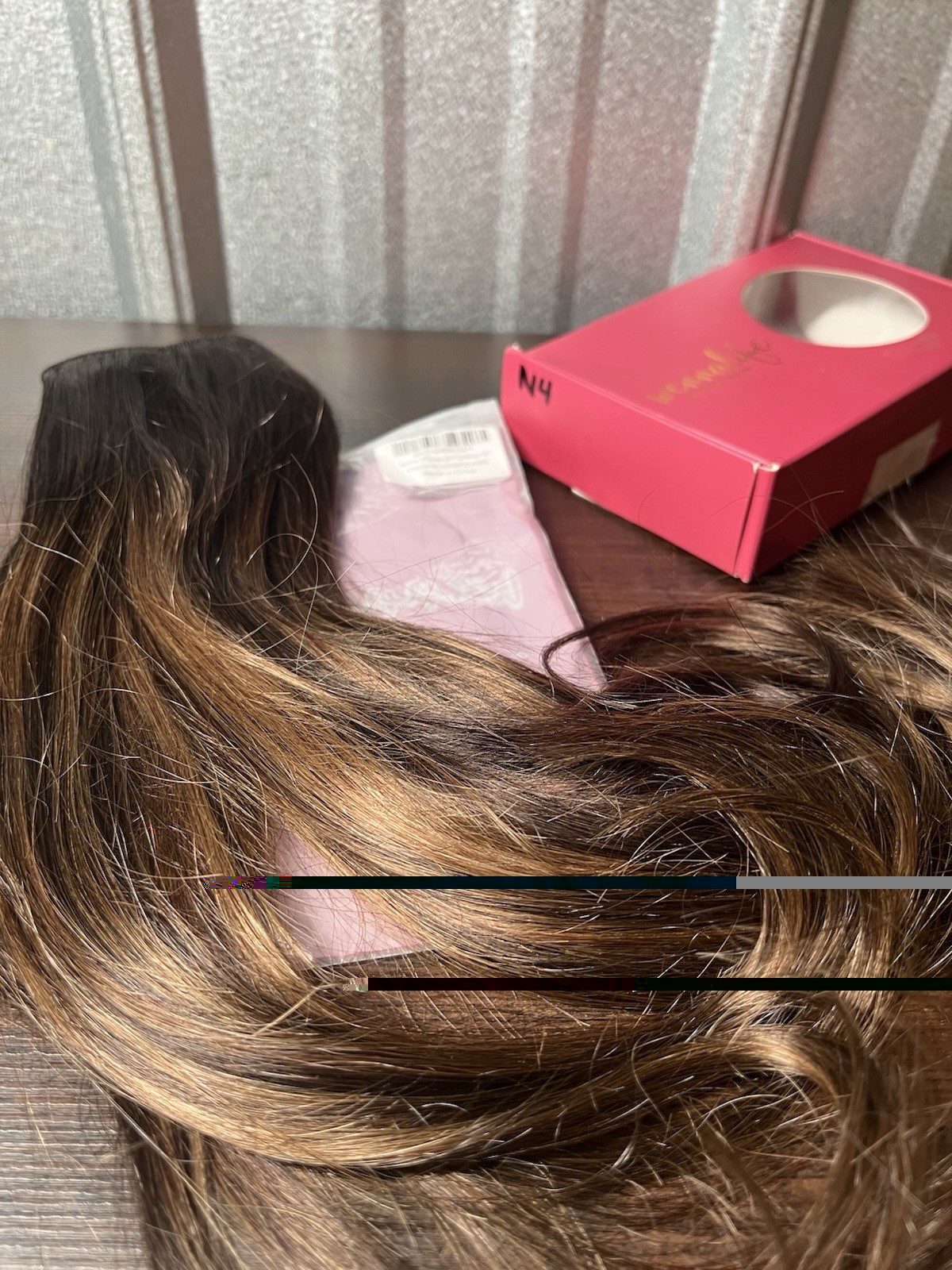 WENNALIFE Wire Hair Extensions Real Human Hair 16 inch 95g Balayage