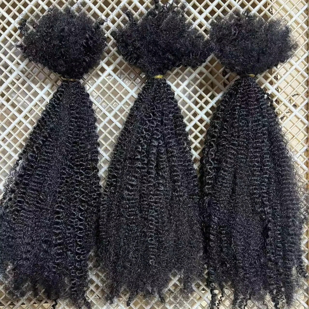 3pc Afro Kinky Curly Bulk Human Hair for Braiding – 100% Virgin Indian Remy Hair
