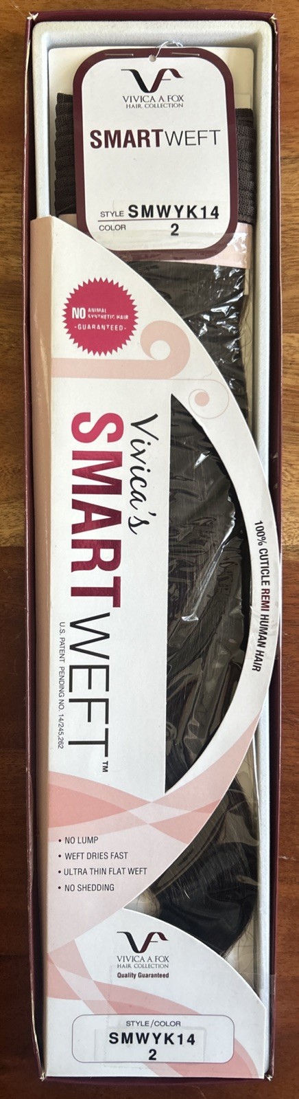100% Human Smart Weft Hair Extensions. 14”inch. Color #2. 1 Pack For $55