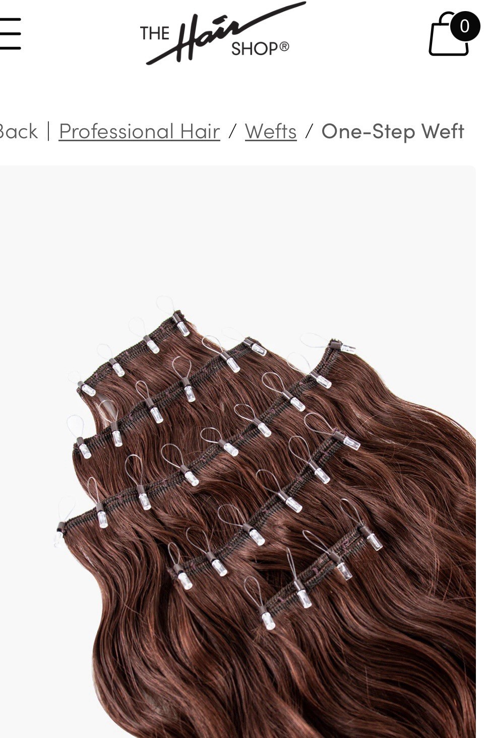 Beaded 30” Machine-tied weft extension 93g Remy Human Hair Dark Red/ burgany 14”