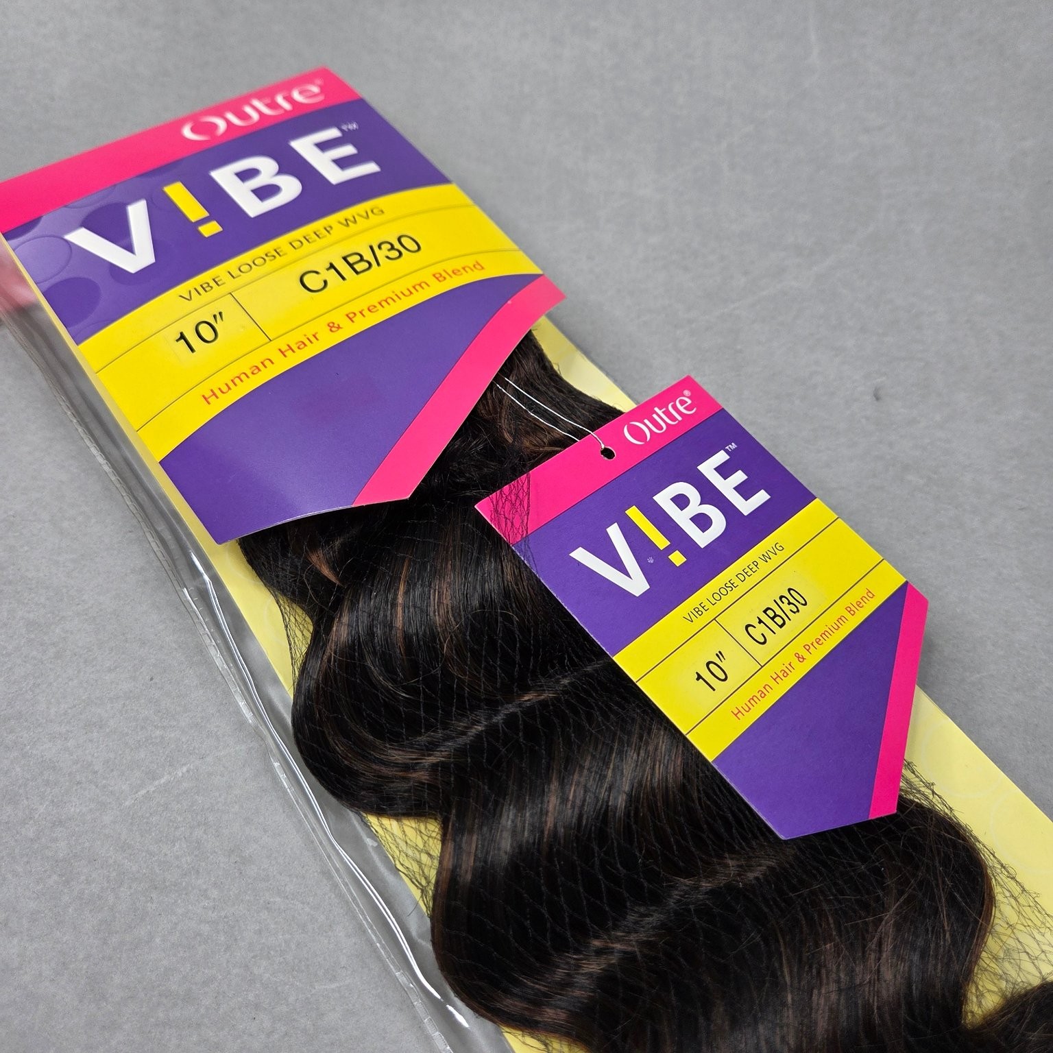 Outre V!BE Hair Extensions 10″ C1B/30 Loose Deep Wave Human Blend