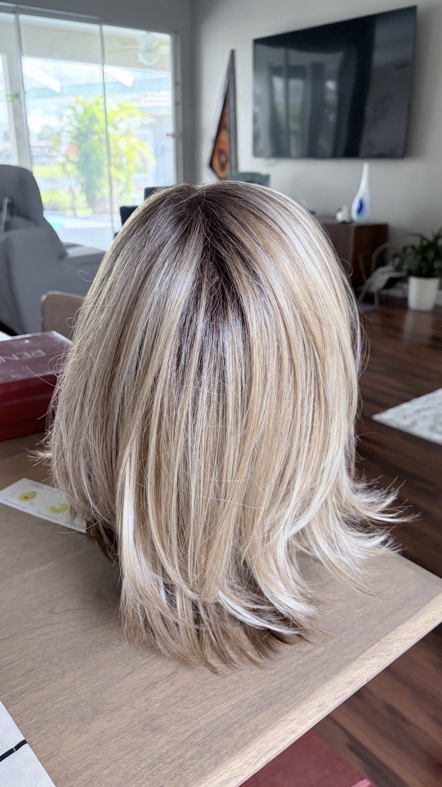 MIKA Rene of Paris Wig Lace Front Monopart Rose gold R NWT