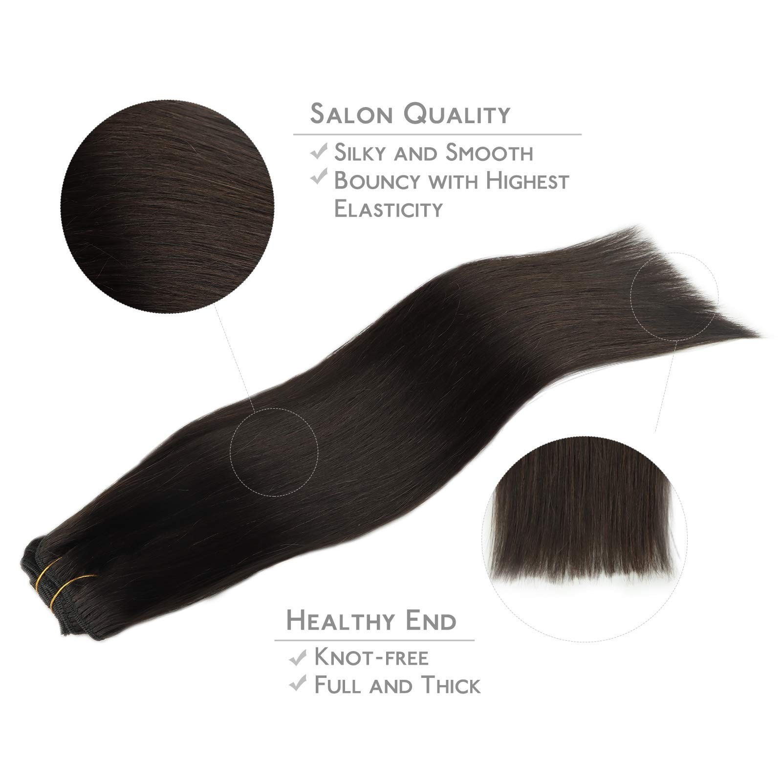 Wennalife Clip In Hair Extensions Real Human Hair 18 Inch 120G 7Pcs Human Hair