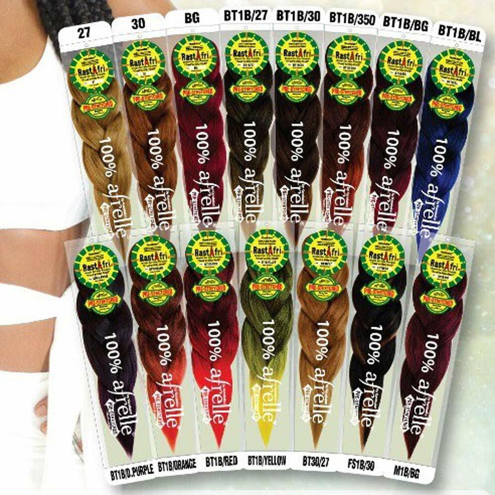 RastAfri PreStretched Freed’m Silky Braid Braiding Hair 31 colors 6 Packs
