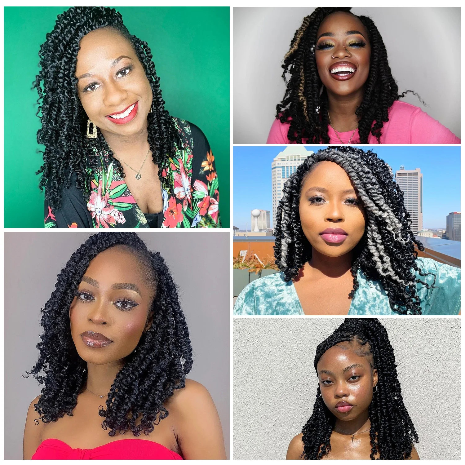 Pre-twisted Passion Twist Crochet Hair looped Synthetic Braiding Hair Extensions