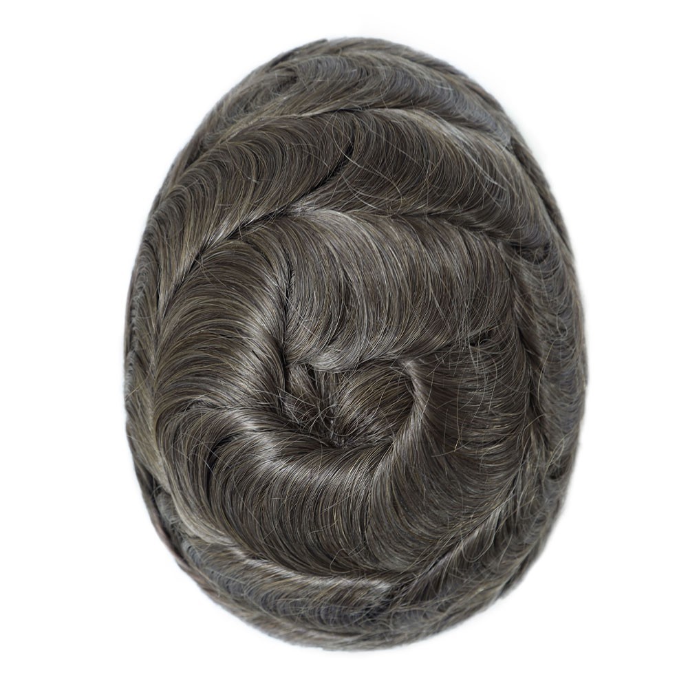 Toupee for Mens Human Hair Replecement System Injection Skin 10-12mm Hairpieces