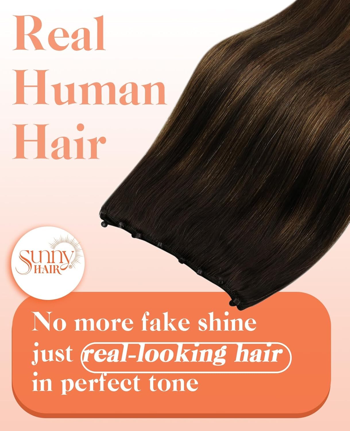 Sunny Hair BEADED 18in Dark-Medium Brown Hair Extensions – MB_2-2-6_18_50G4