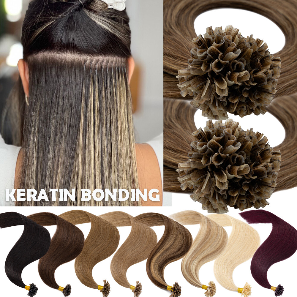 CLEARANCE Fusion U Nail Tip 100% Human Remy Hair Extensions Pre Bonded Keratin