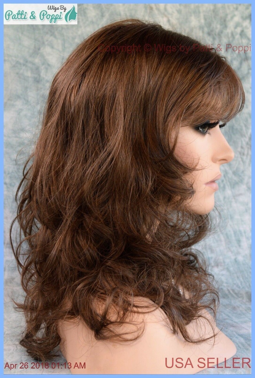 Becky Wig FASHIONABLE WAVY STYLE R8/12 GOLDEN BROWN LIGHT BROWN BLEND ESTETICA
