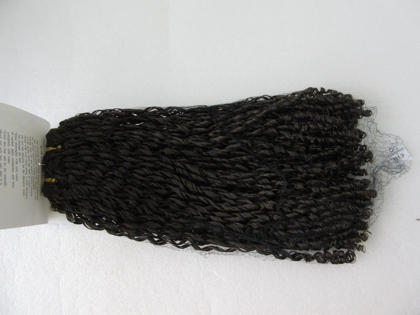 Japanese Synthetic Fiber Hair Extensions Straw Curl Dark Brown Amy 13″ NEW