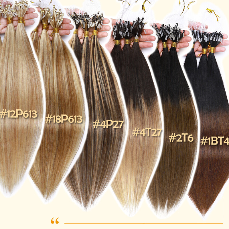 Micro Loop Ring Beads 100% Remy Human Hair Extensions 200g for Thick Full Head