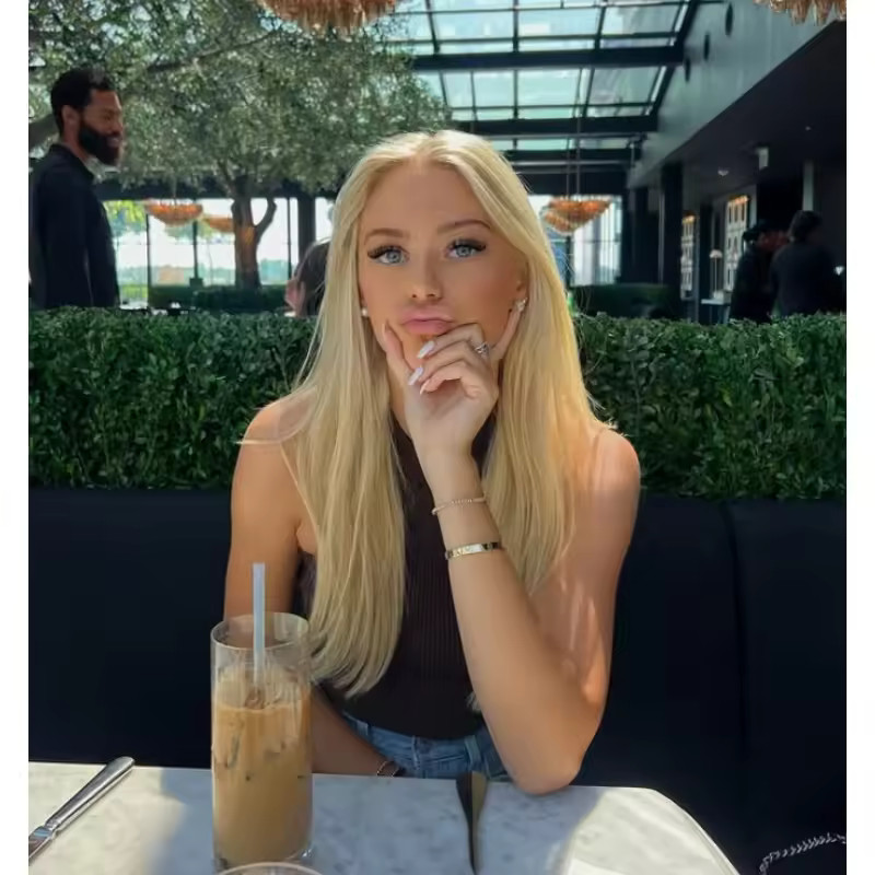 Long Straight Soft Blonde Wigs with Ash Roots 100% Human Hair Wigs Pre Plucked