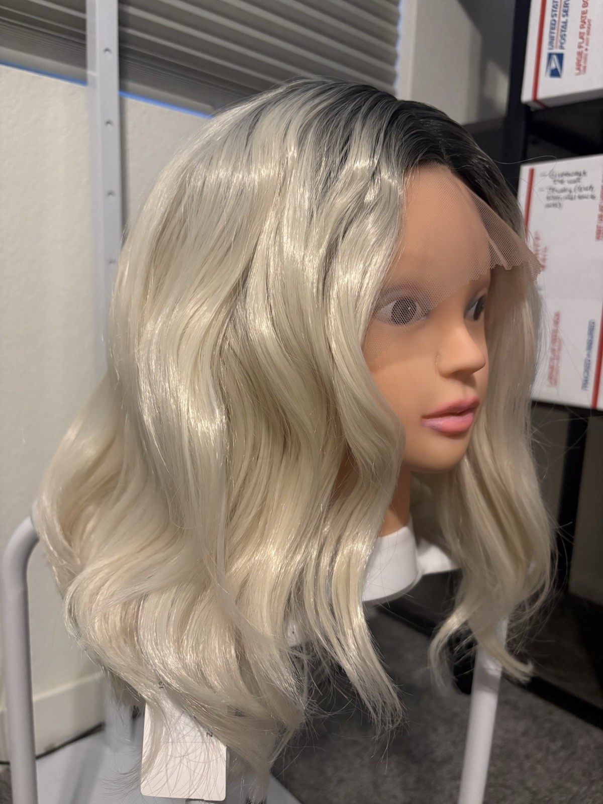 Bellami Zara 14 Inch Platinum Blonde Lace Front Wig 220 Grams New