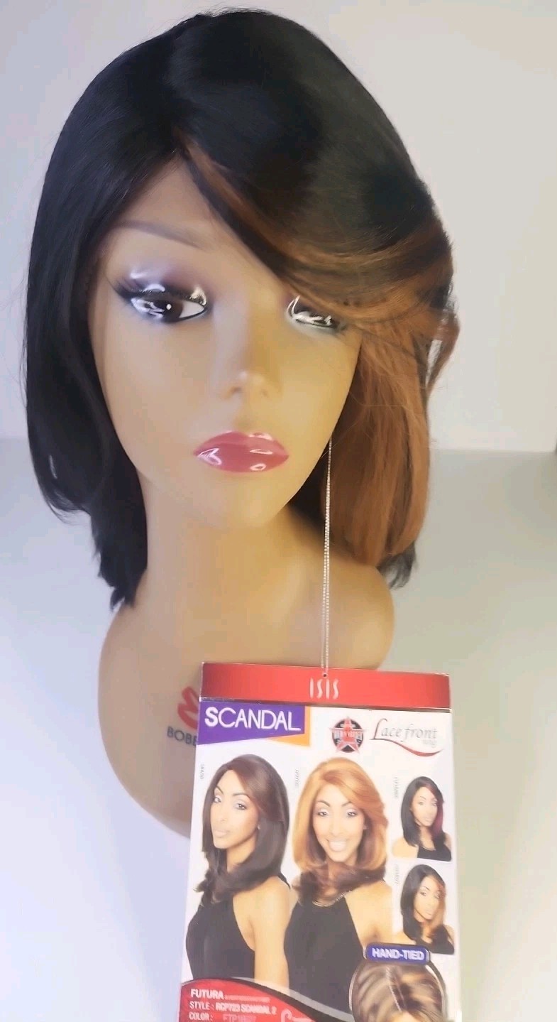 Isis Collection Red Carpet Lace Front Wig Scandal 2 Color FTP1B/27 Black/ Bl .