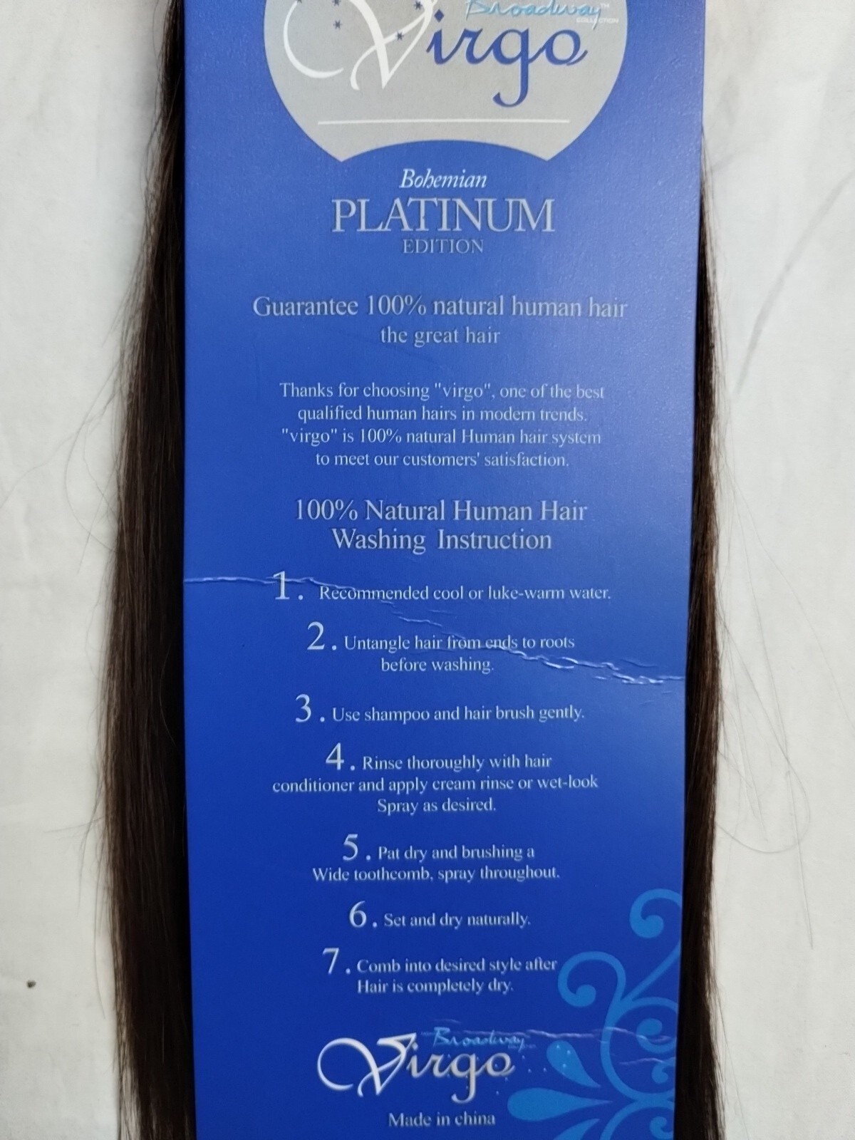 Broadway Virgo Bohemian Platinum Ed. 100% Human Hair Extension Silky 10 P4/30