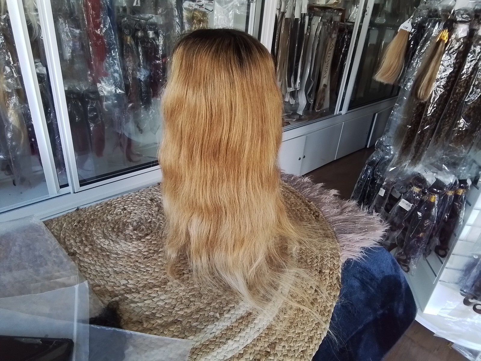 12A 22INCH BRAZILIAN GLUELESS SILK BASE TOP FULL LACE WIG STRAIGHT 2#/6/27# 180%