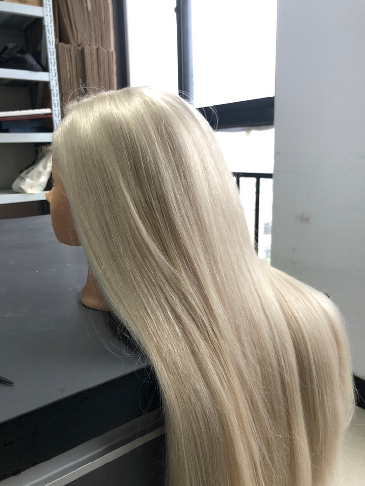 Long U Shape Glueless 100% Real Human Hair Machine 3/4 Weft Cap Wig Highlights