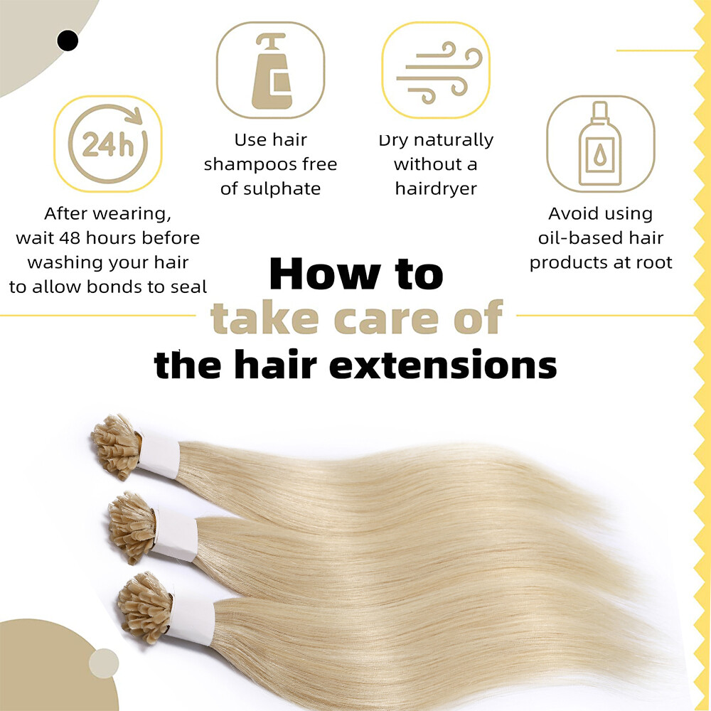 200G 200S Fusion Pre Bonded Keratin Nail U Tip Remy Human Hair Extensions THICK